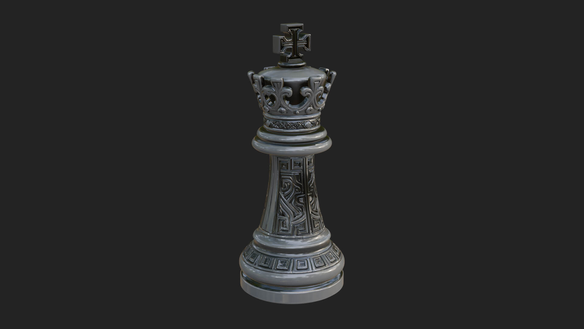 Ornate Chess Piece Statue Design 111 3D Print Model 3D Model