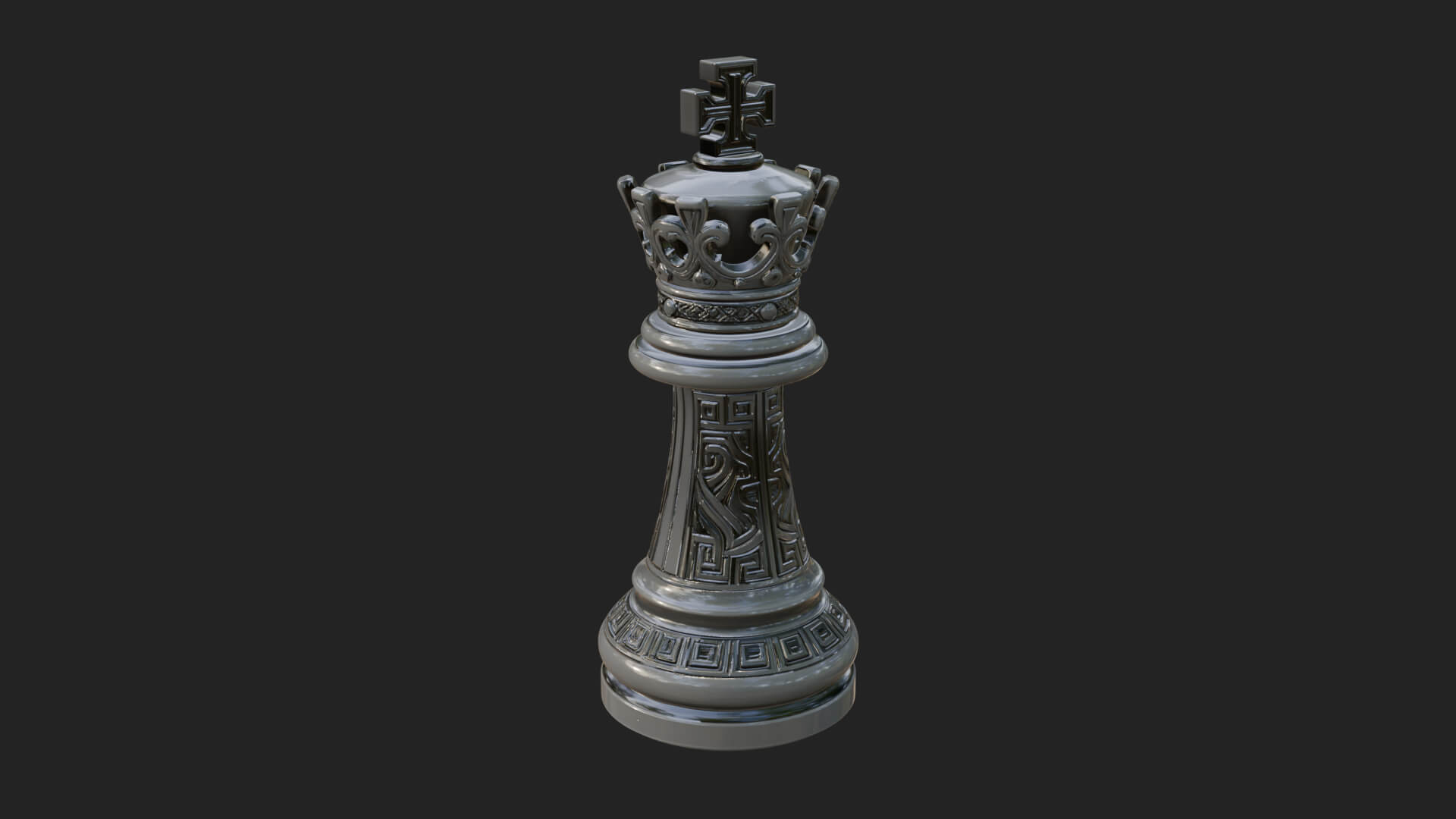Ornate Chess Piece Statue Design 111 3D Print Model 3D Model
