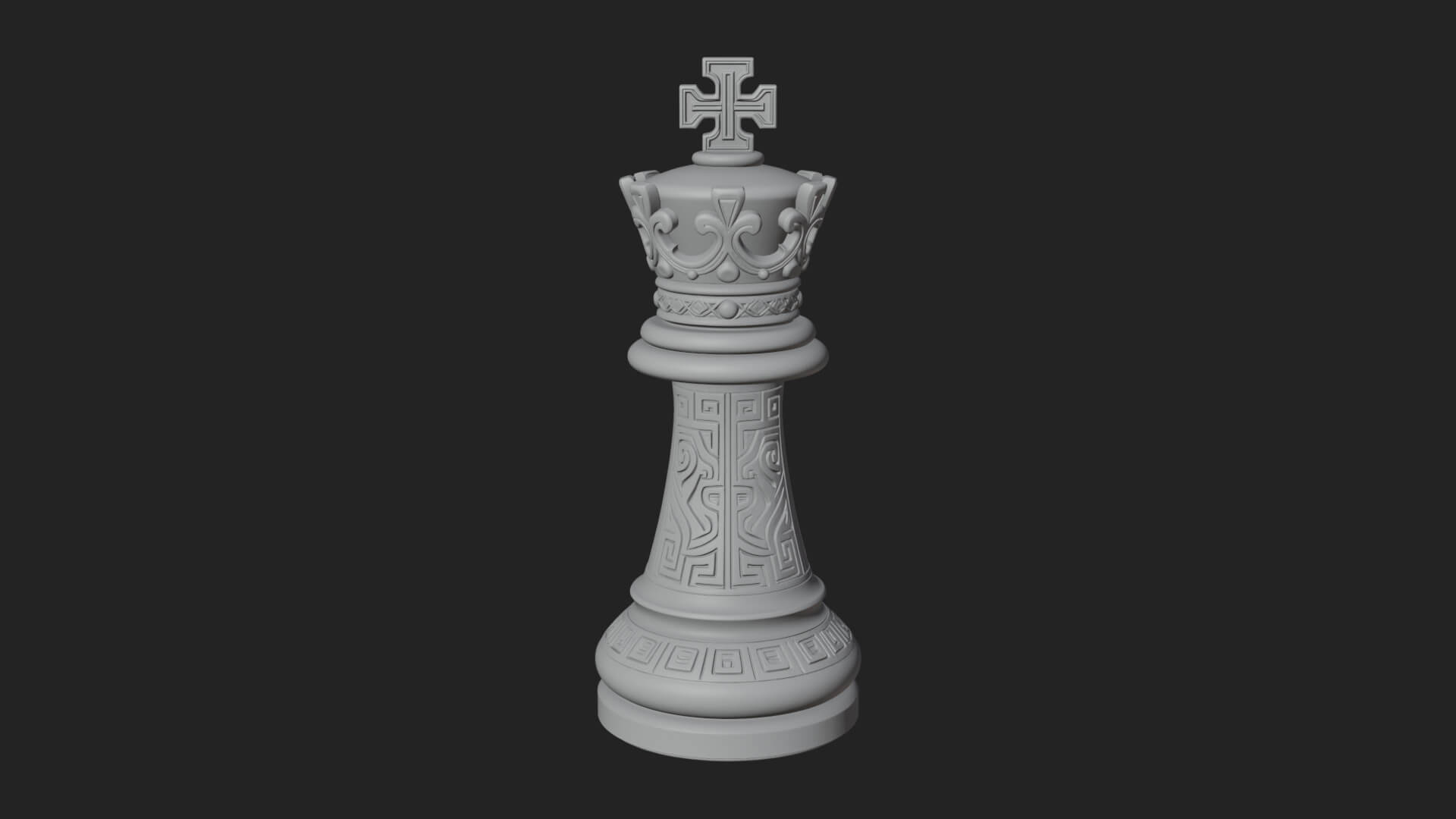 Ornate Chess Piece Statue Design 111 3D Print Model 3D Model