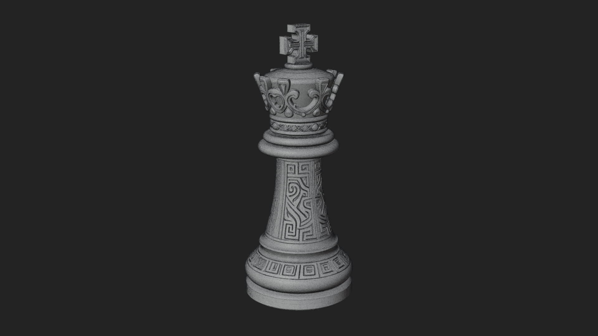 Ornate Chess Piece Statue Design 111 3D Print Model 3D Model
