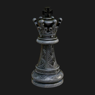 Ornate Chess Piece Statue Design 112 3D Print Model