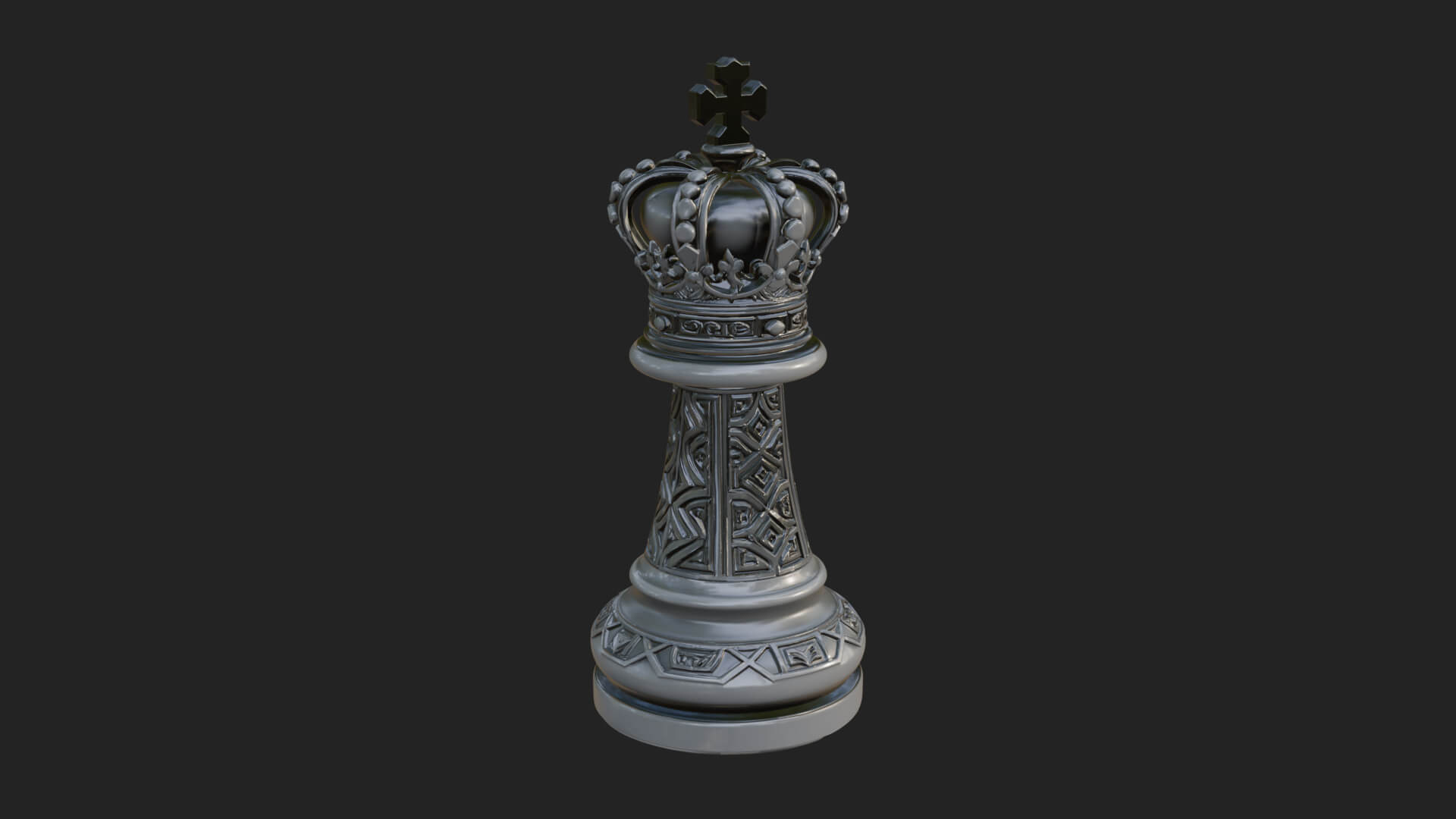 Ornate Chess Piece Statue Design 113 3D Print Model 3D Model