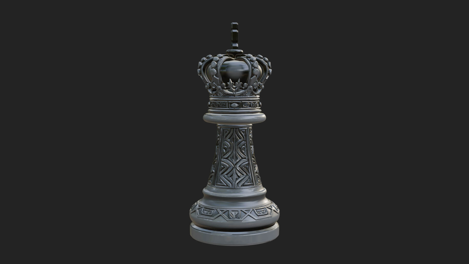 Ornate Chess Piece Statue Design 113 3D Print Model 3D Model