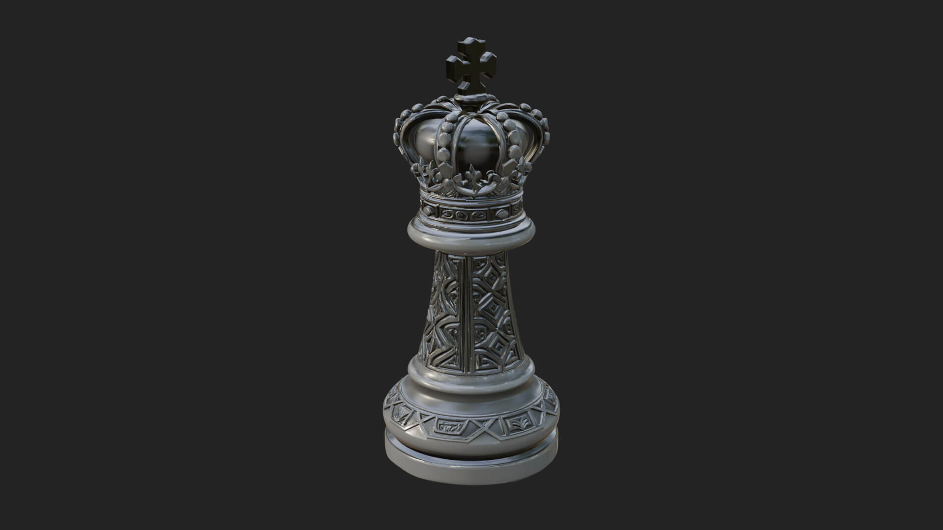 Ornate Chess Piece Statue Design 113 3D Print Model 3D Model