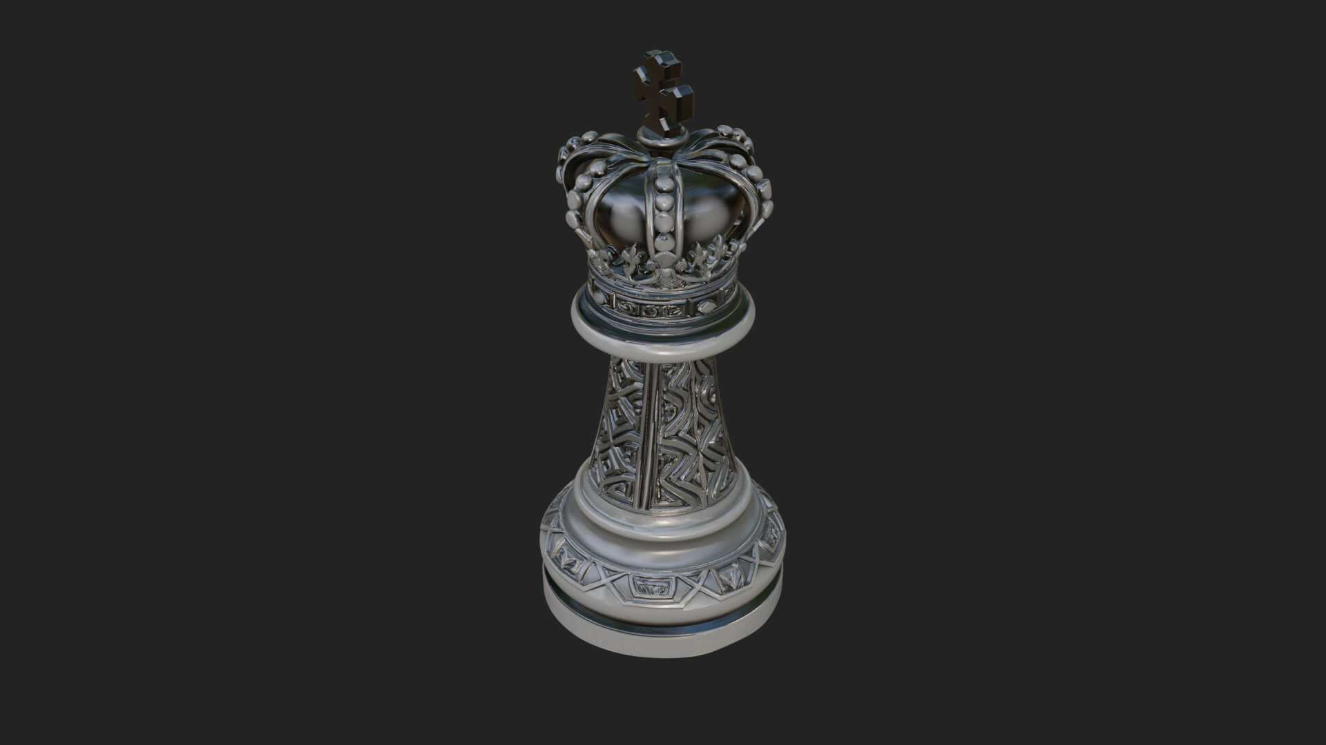 Ornate Chess Piece Statue Design 113 3D Print Model 3D Model