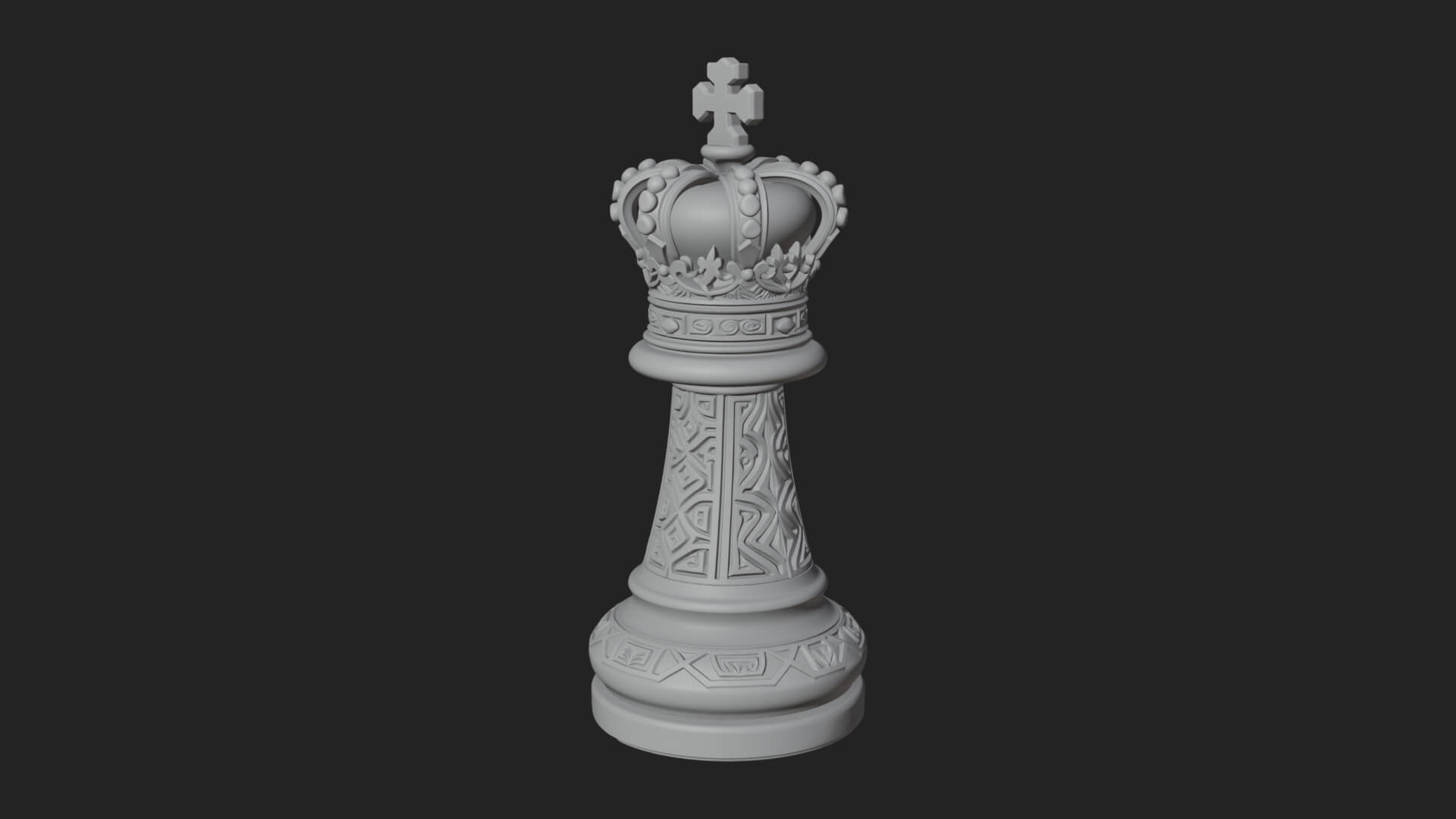 Ornate Chess Piece Statue Design 113 3D Print Model 3D Model