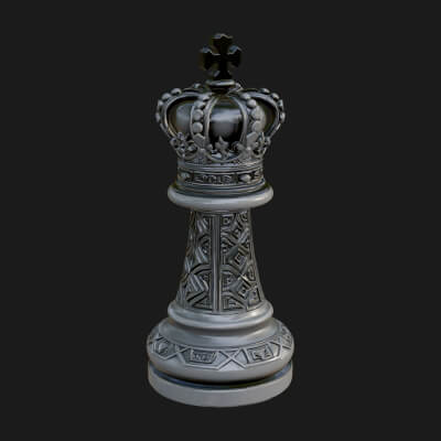Ornate Chess Piece Statue Design 113 3D Print Model