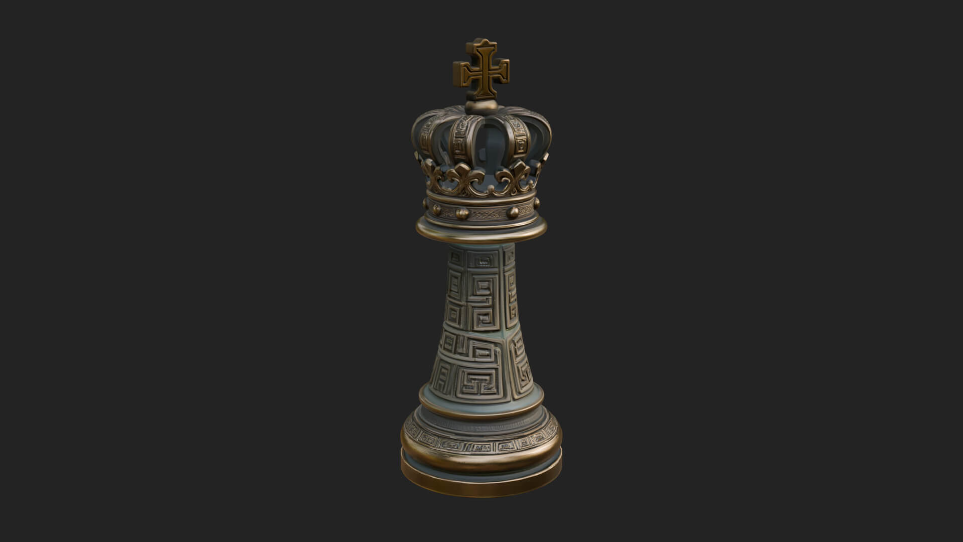 Ornate Chess Piece Statue Design 114 3D Print Model 3D Model