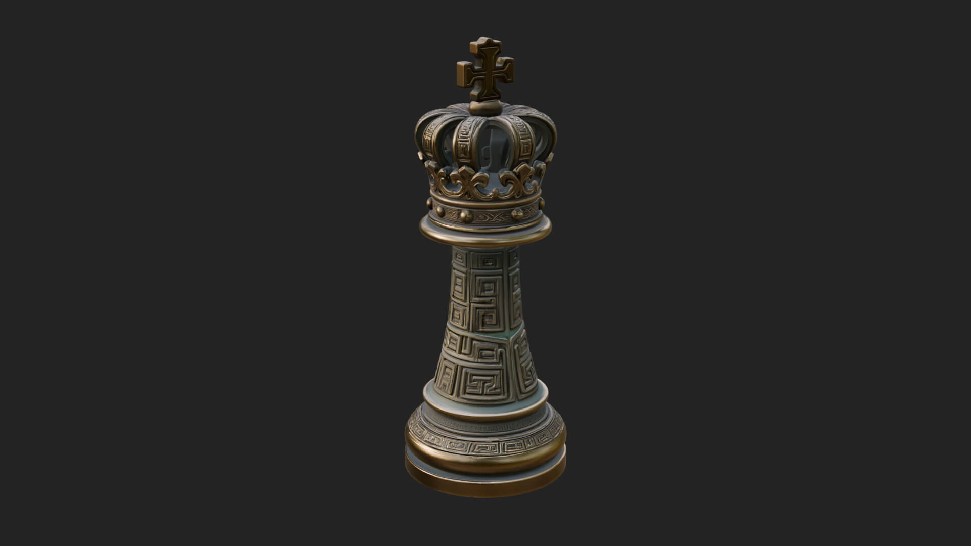 Ornate Chess Piece Statue Design 114 3D Print Model 3D Model