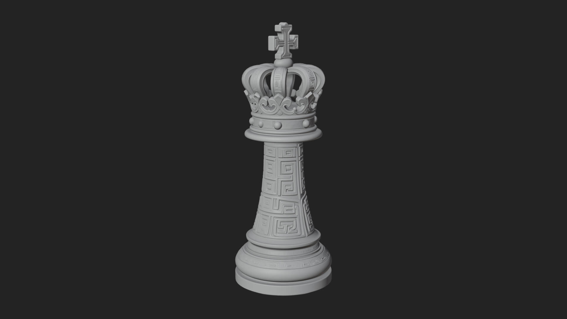 Ornate Chess Piece Statue Design 114 3D Print Model 3D Model
