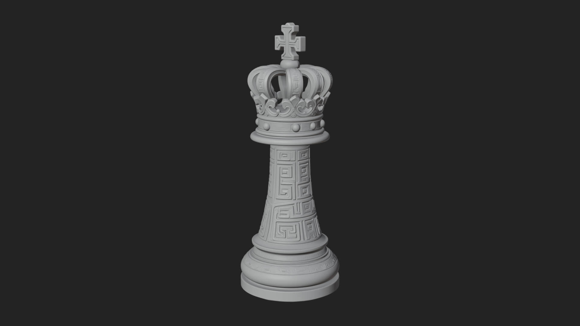 Ornate Chess Piece Statue Design 114 3D Print Model 3D Model