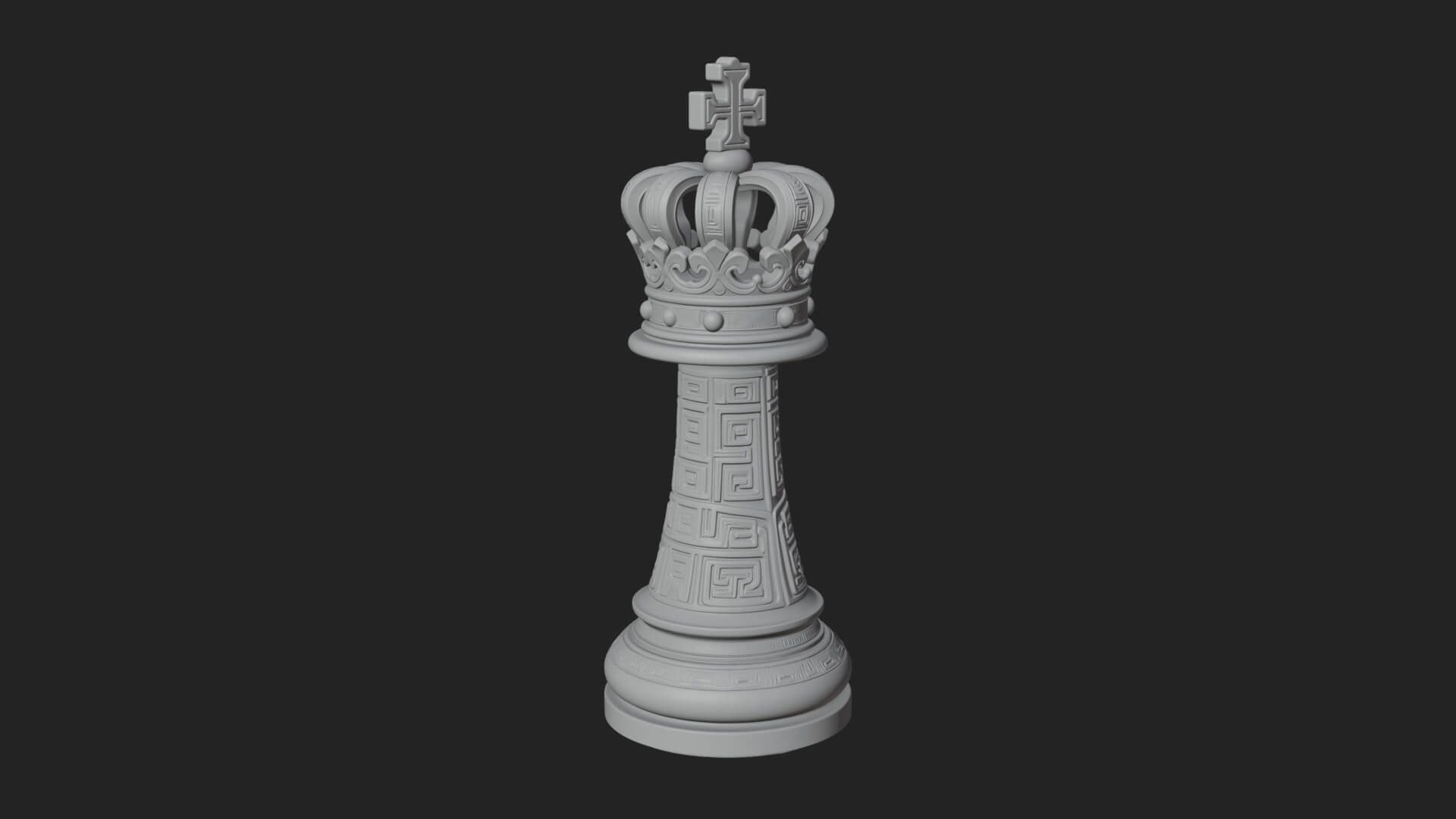 Ornate Chess Piece Statue Design 114 3D Print Model 3D Model
