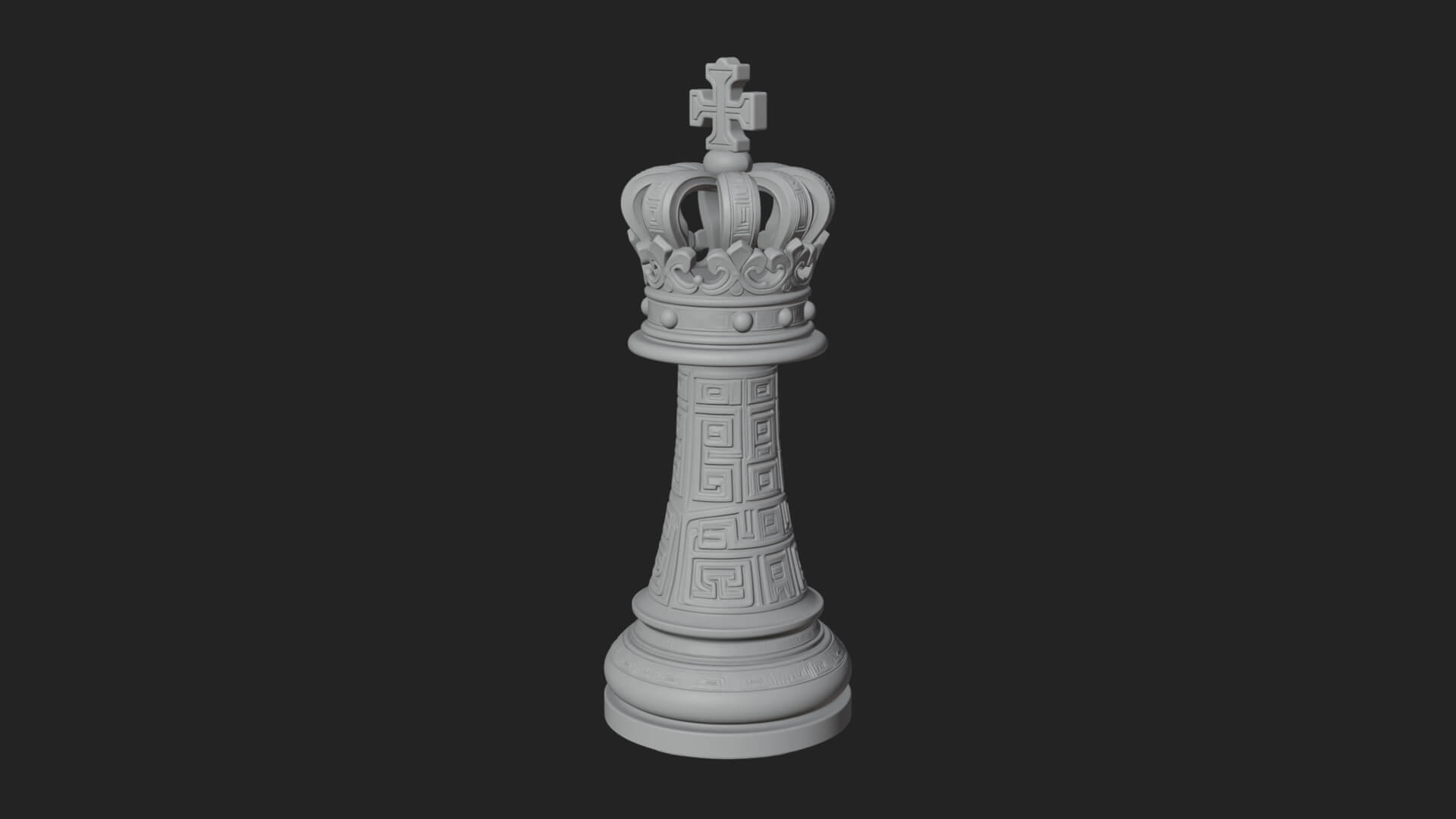 Ornate Chess Piece Statue Design 114 3D Print Model 3D Model