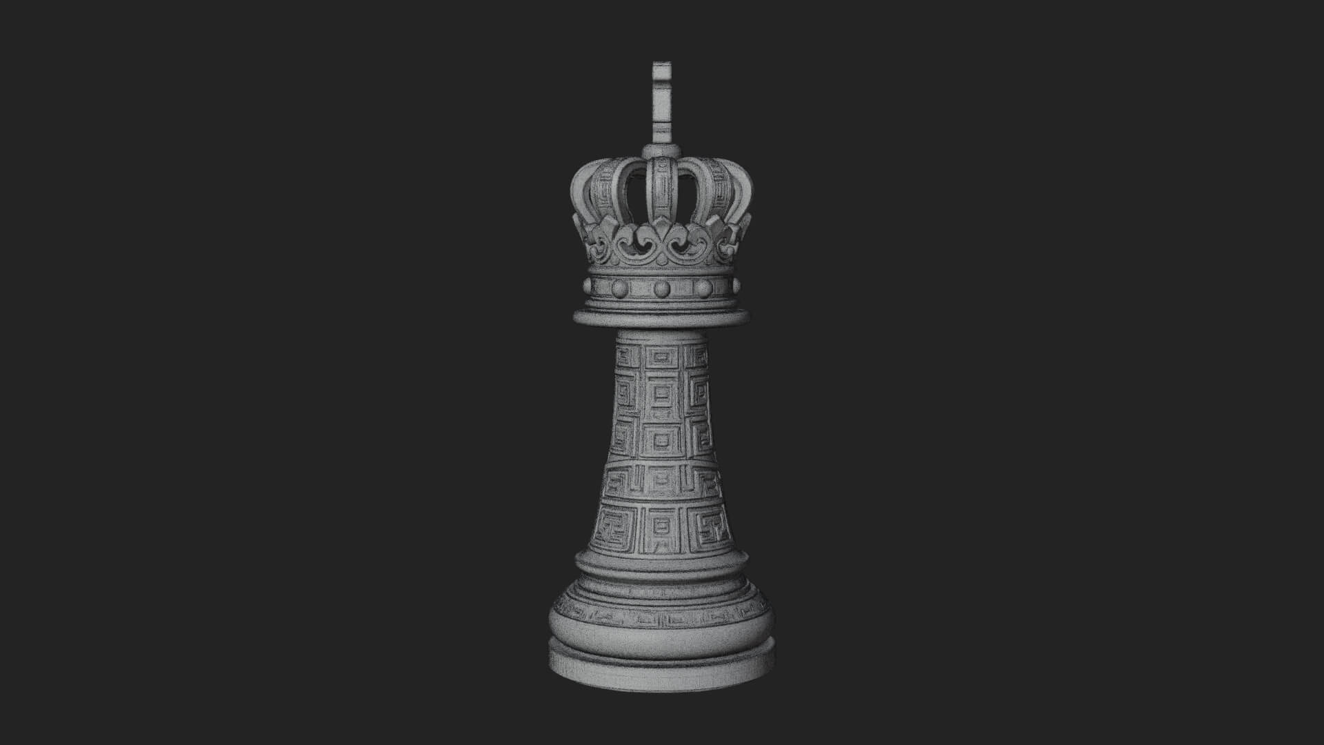 Ornate Chess Piece Statue Design 114 3D Print Model 3D Model