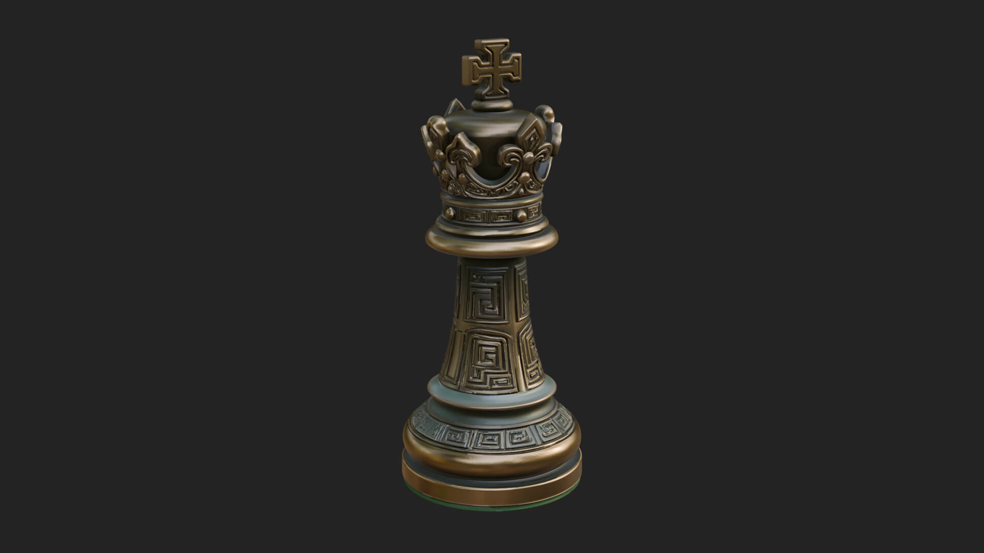 Ornate Chess Piece Statue Design 115 3D Print Model 3D Model