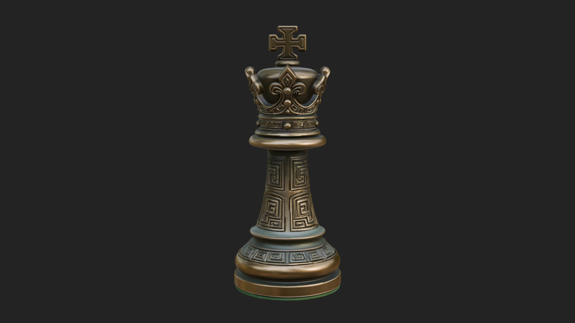 Ornate Chess Piece Statue Design 115 3D Print Model 3D Model