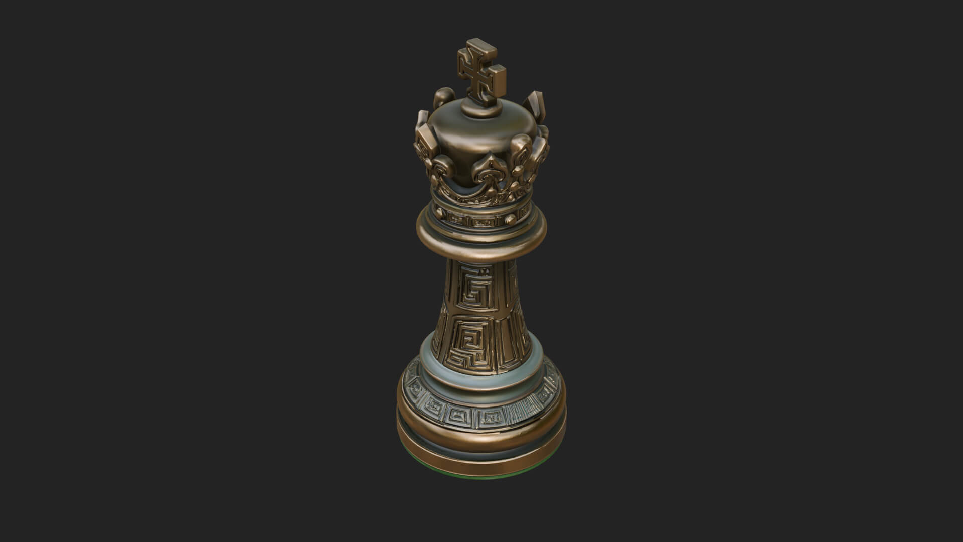 Ornate Chess Piece Statue Design 115 3D Print Model 3D Model