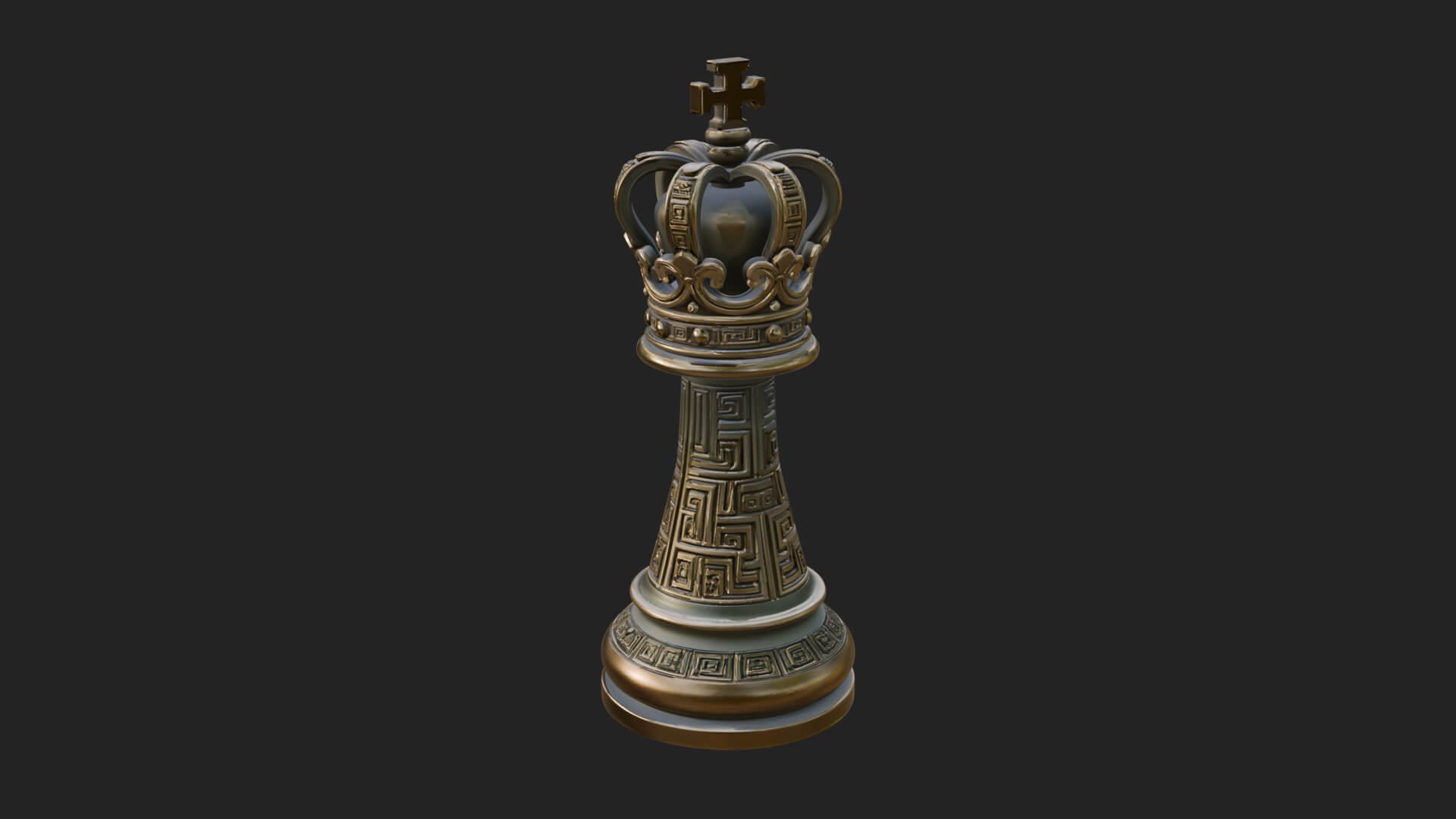 Ornate Chess Piece Statue Design 116 3D Print Model 3D Model