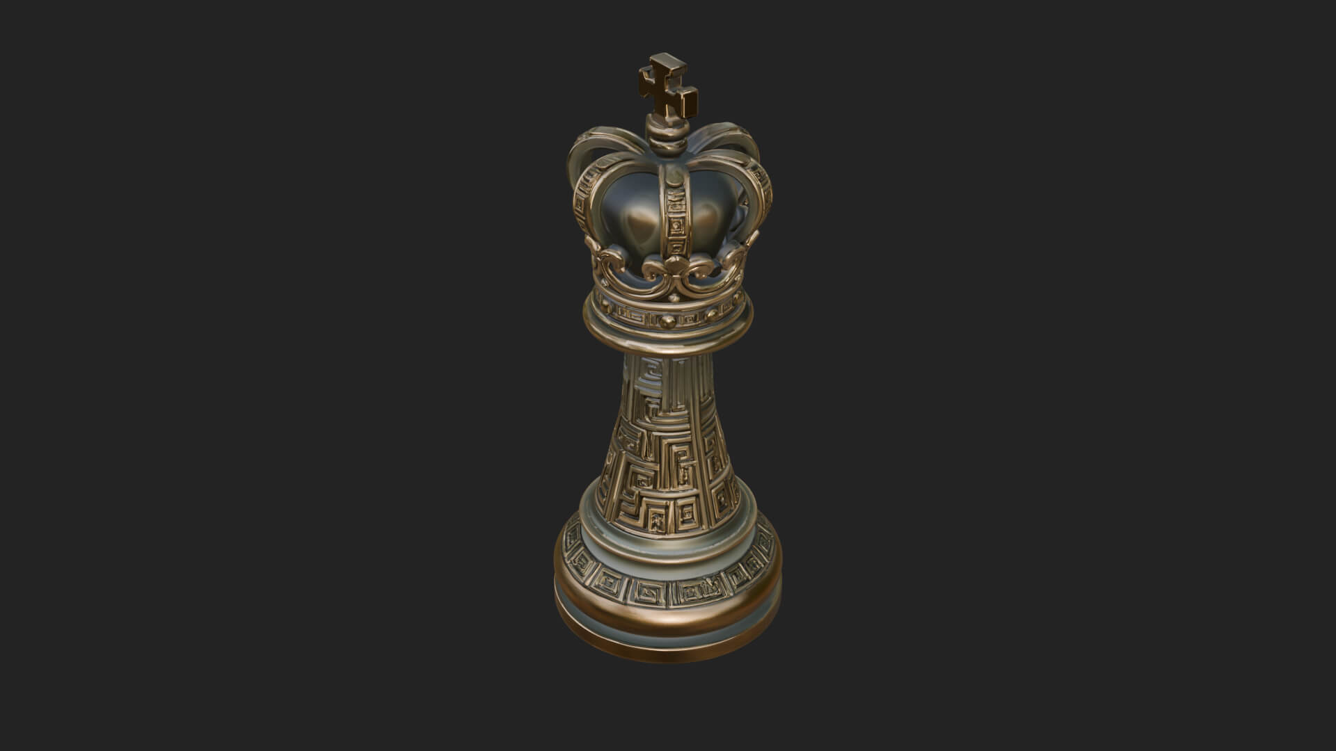 Ornate Chess Piece Statue Design 116 3D Print Model 3D Model