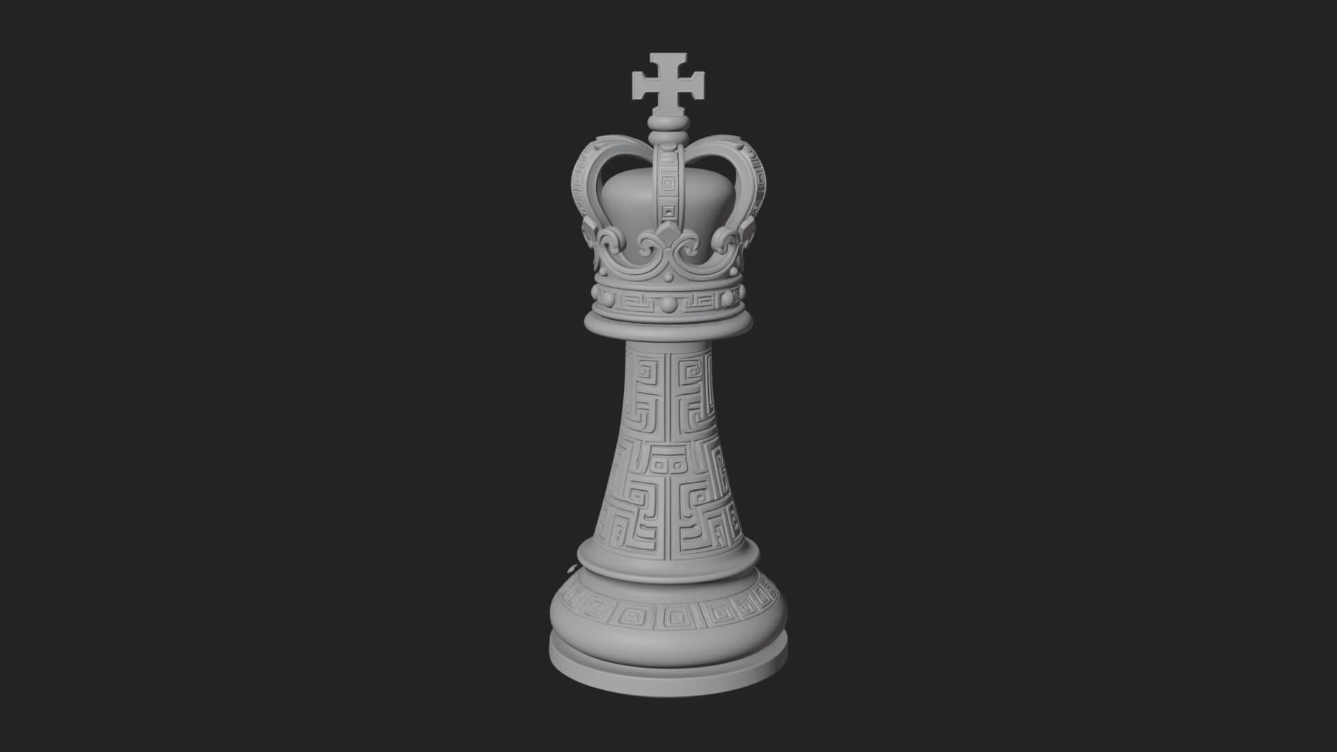 Ornate Chess Piece Statue Design 116 3D Print Model 3D Model