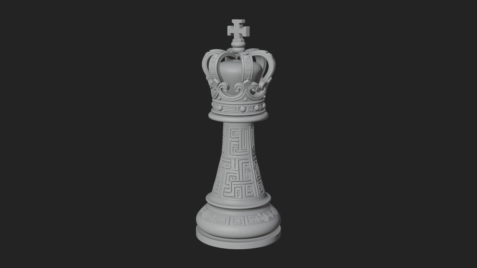 Ornate Chess Piece Statue Design 116 3D Print Model 3D Model