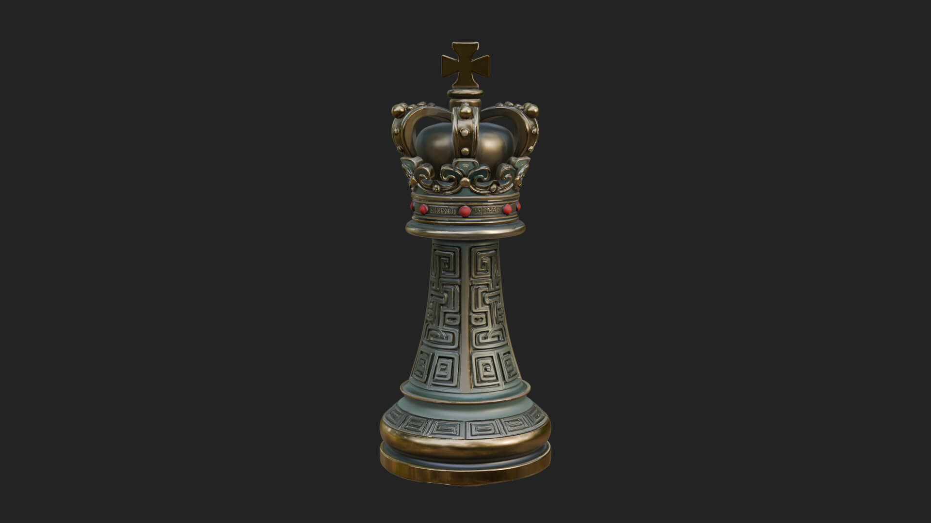 Ornate Chess Piece Statue Design 117 3D Print Model 3D Model