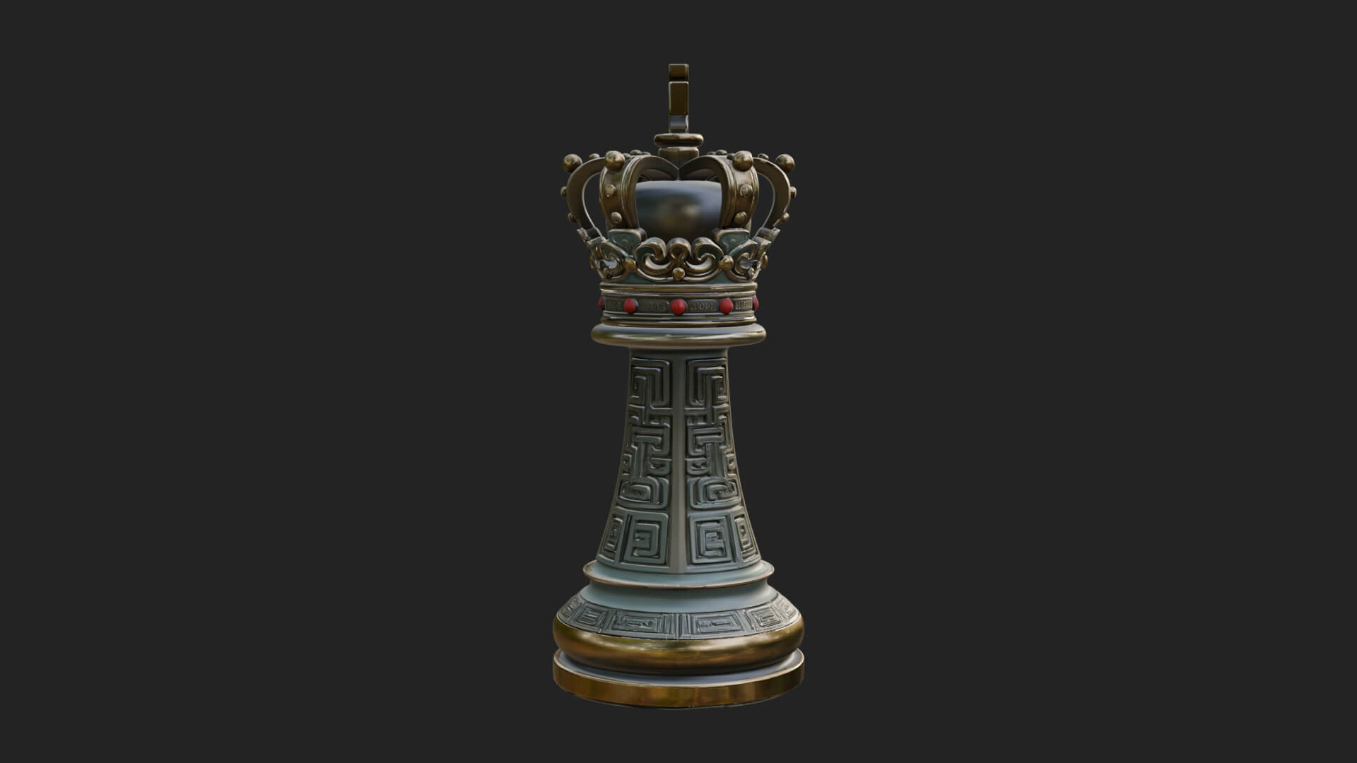 Ornate Chess Piece Statue Design 117 3D Print Model 3D Model