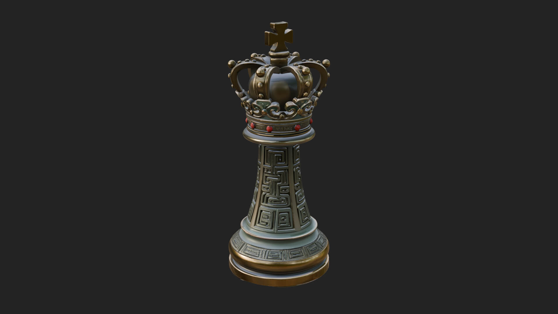 Ornate Chess Piece Statue Design 117 3D Print Model 3D Model