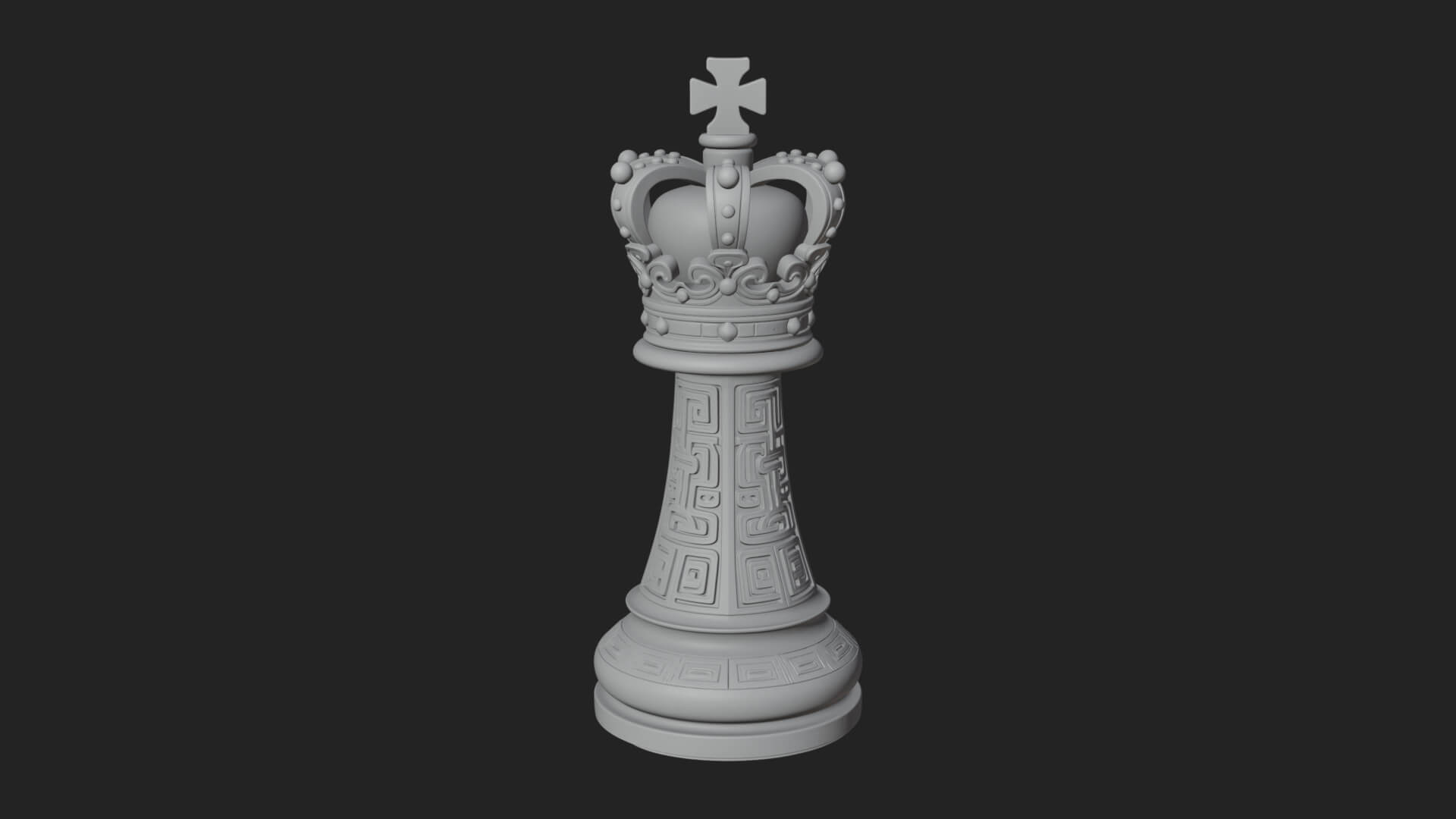 Ornate Chess Piece Statue Design 117 3D Print Model 3D Model