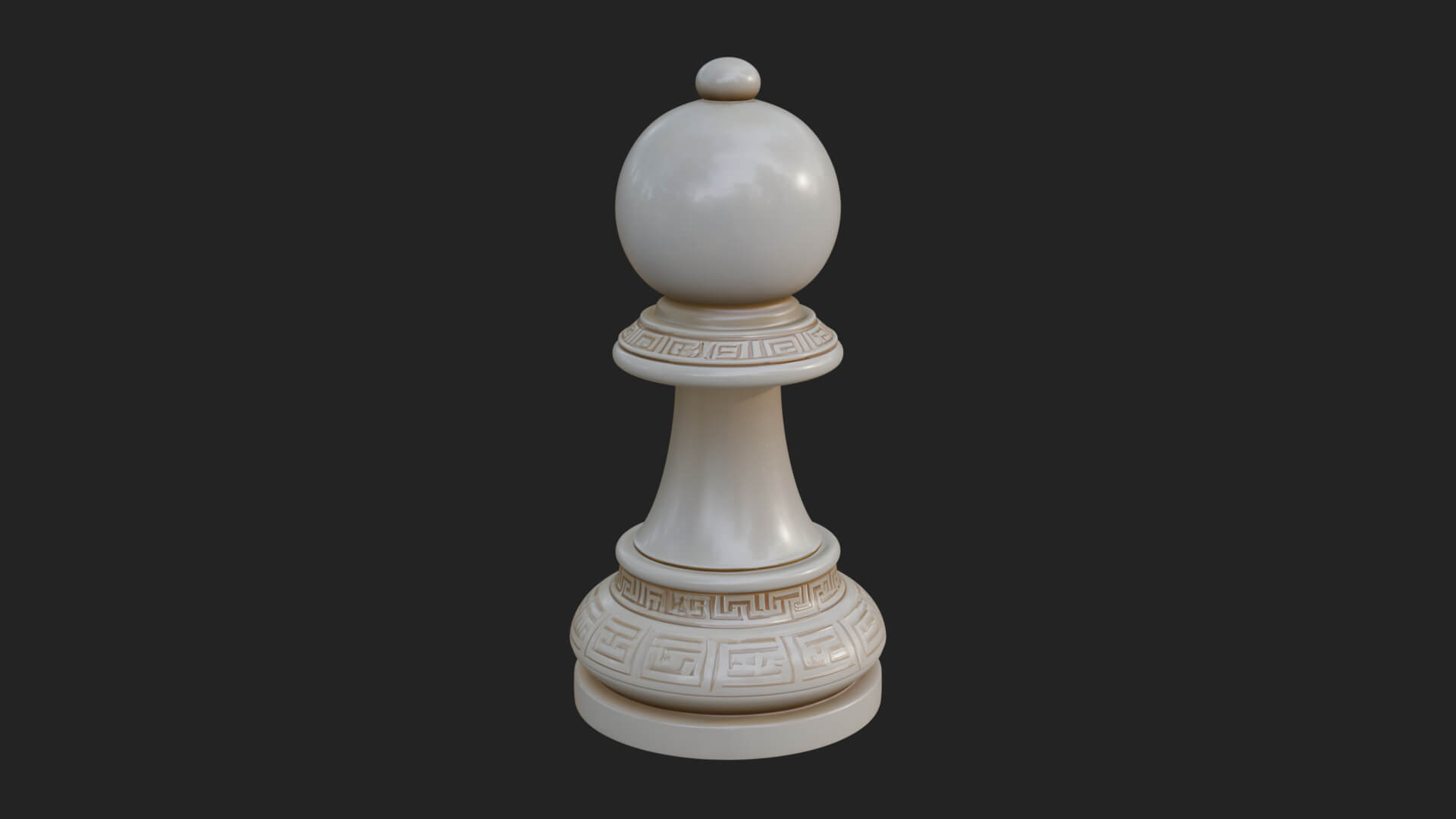 Ornate Chess Piece Statue Design 12 3D Print Model 3D Model