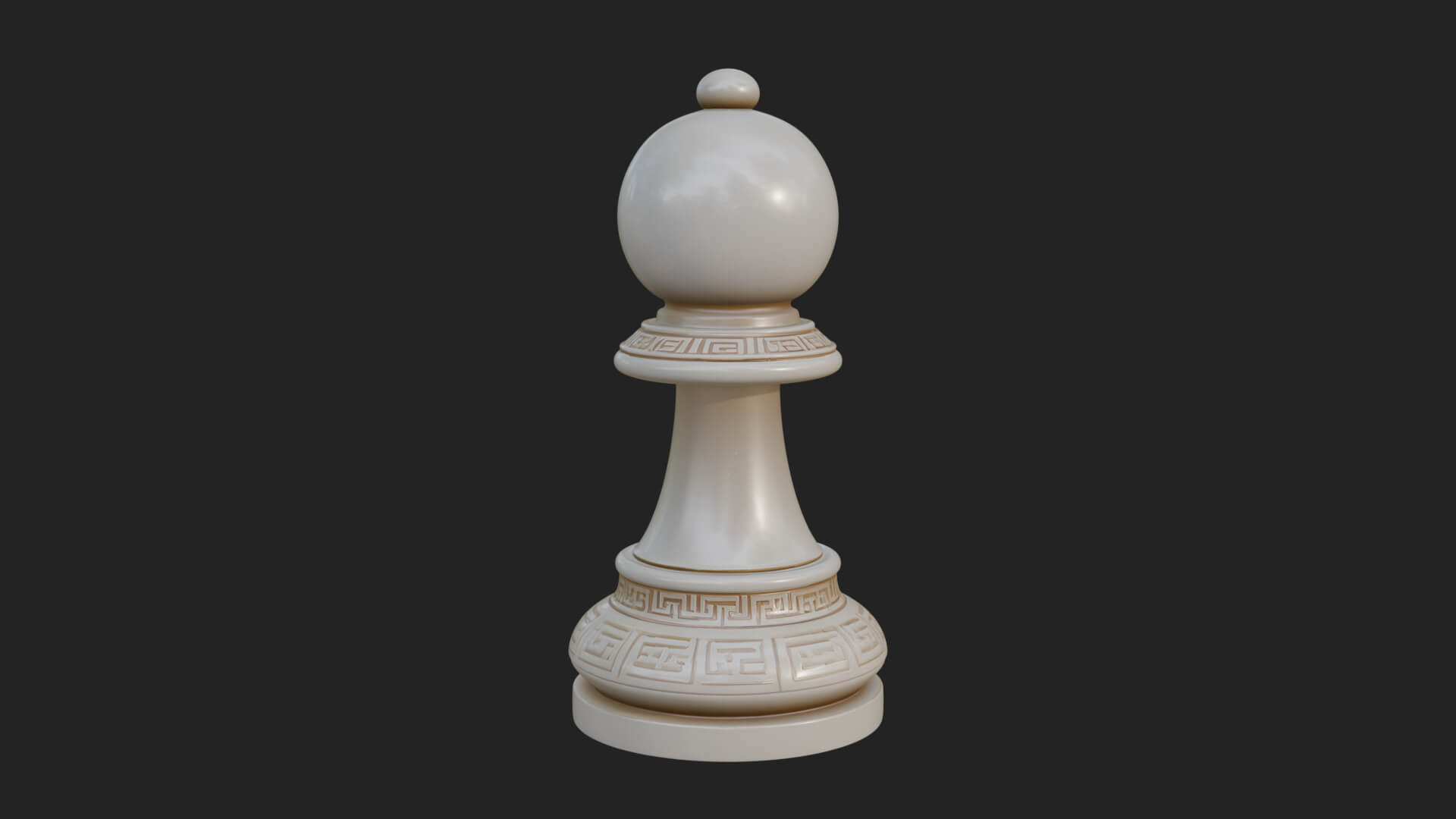 Ornate Chess Piece Statue Design 12 3D Print Model 3D Model