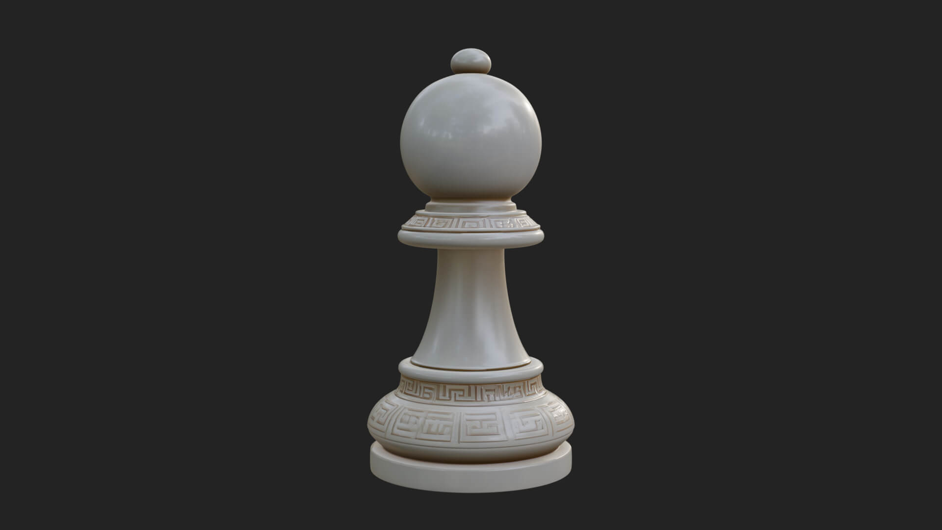 Ornate Chess Piece Statue Design 12 3D Print Model 3D Model