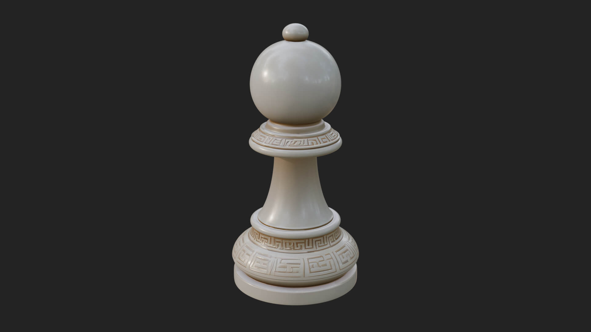 Ornate Chess Piece Statue Design 12 3D Print Model 3D Model