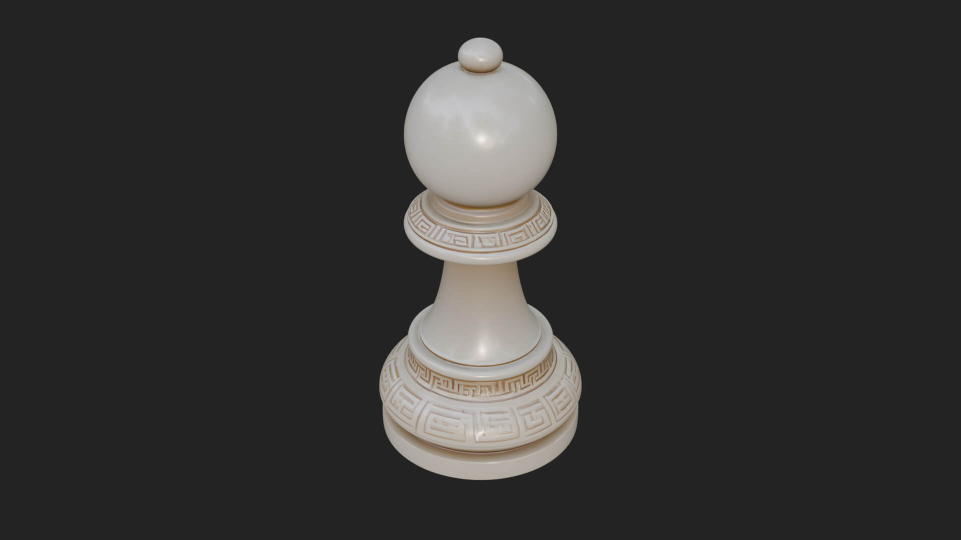 Ornate Chess Piece Statue Design 12 3D Print Model 3D Model