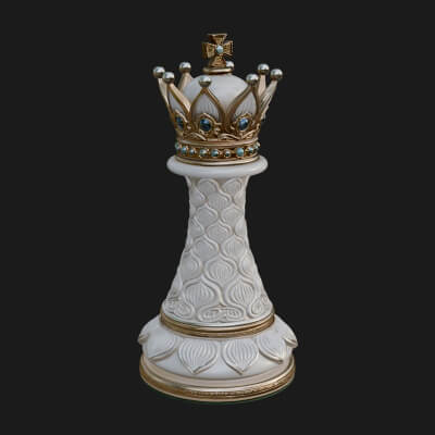 Ornate Chess Piece Statue Design 125 3D Print Model