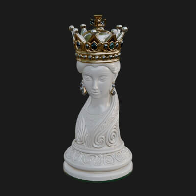 Ornate Chess Piece Statue Design 127 3D Print Model