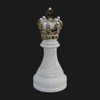 Ornate Chess Piece Statue Design 139 3D Print Model