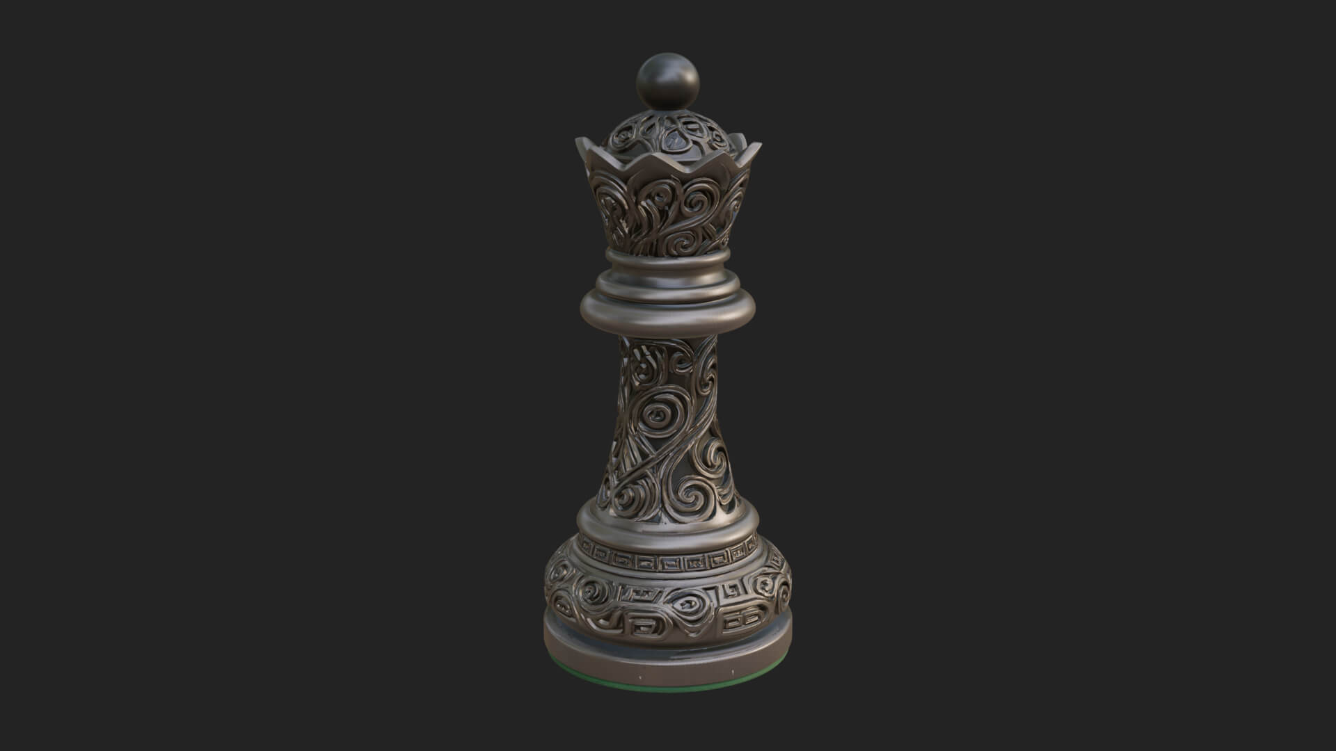Ornate Chess Piece Statue Design 14 3D Print Model 3D Model