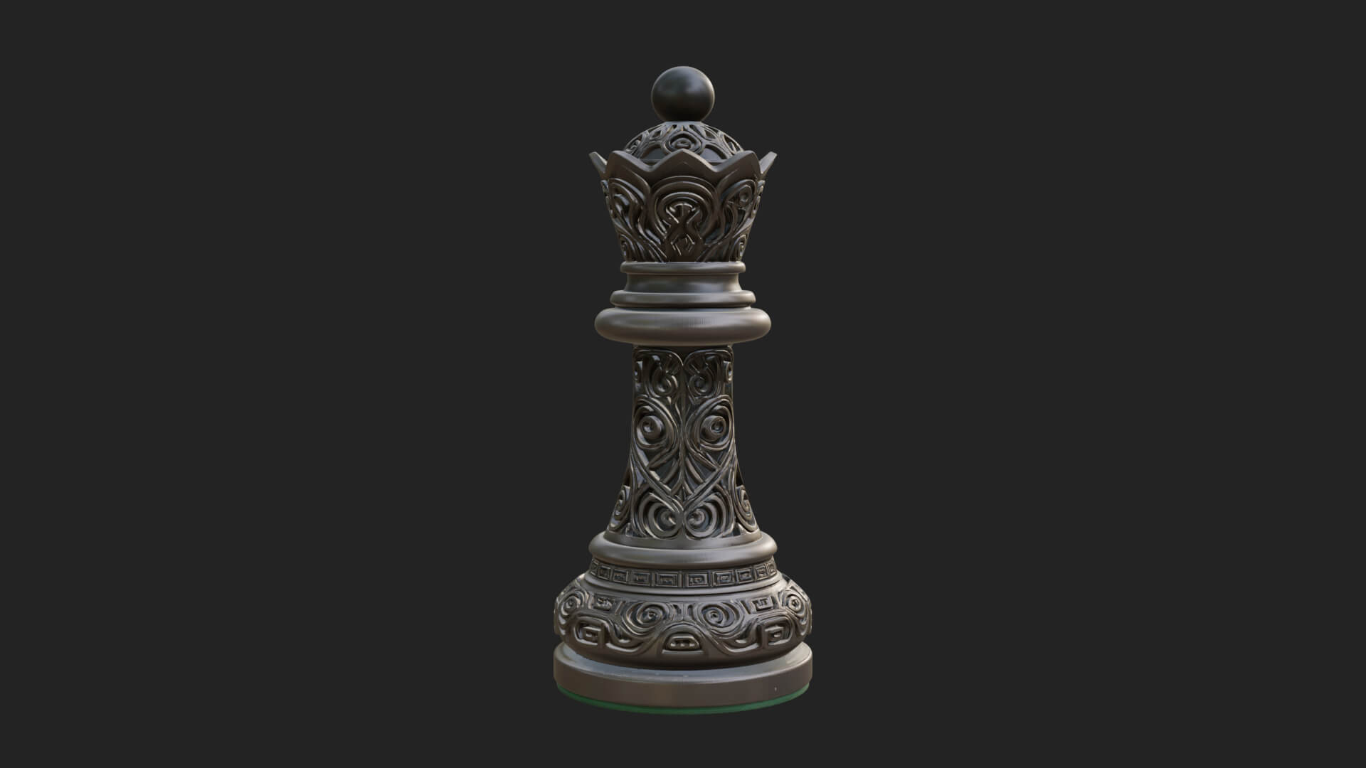 Ornate Chess Piece Statue Design 14 3D Print Model 3D Model