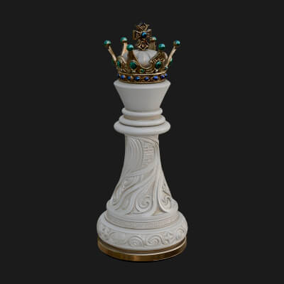 Ornate Chess Piece Statue Design 140 3D Print Model