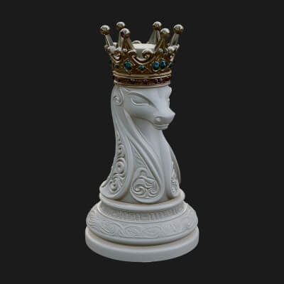 Ornate Chess Piece Statue Design 141 3D Print Model