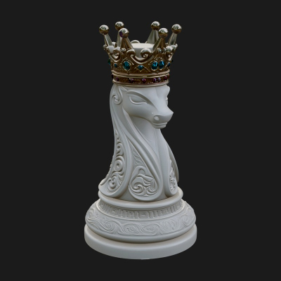 Ornate Chess Piece Statue Design 141 3D Print Model
