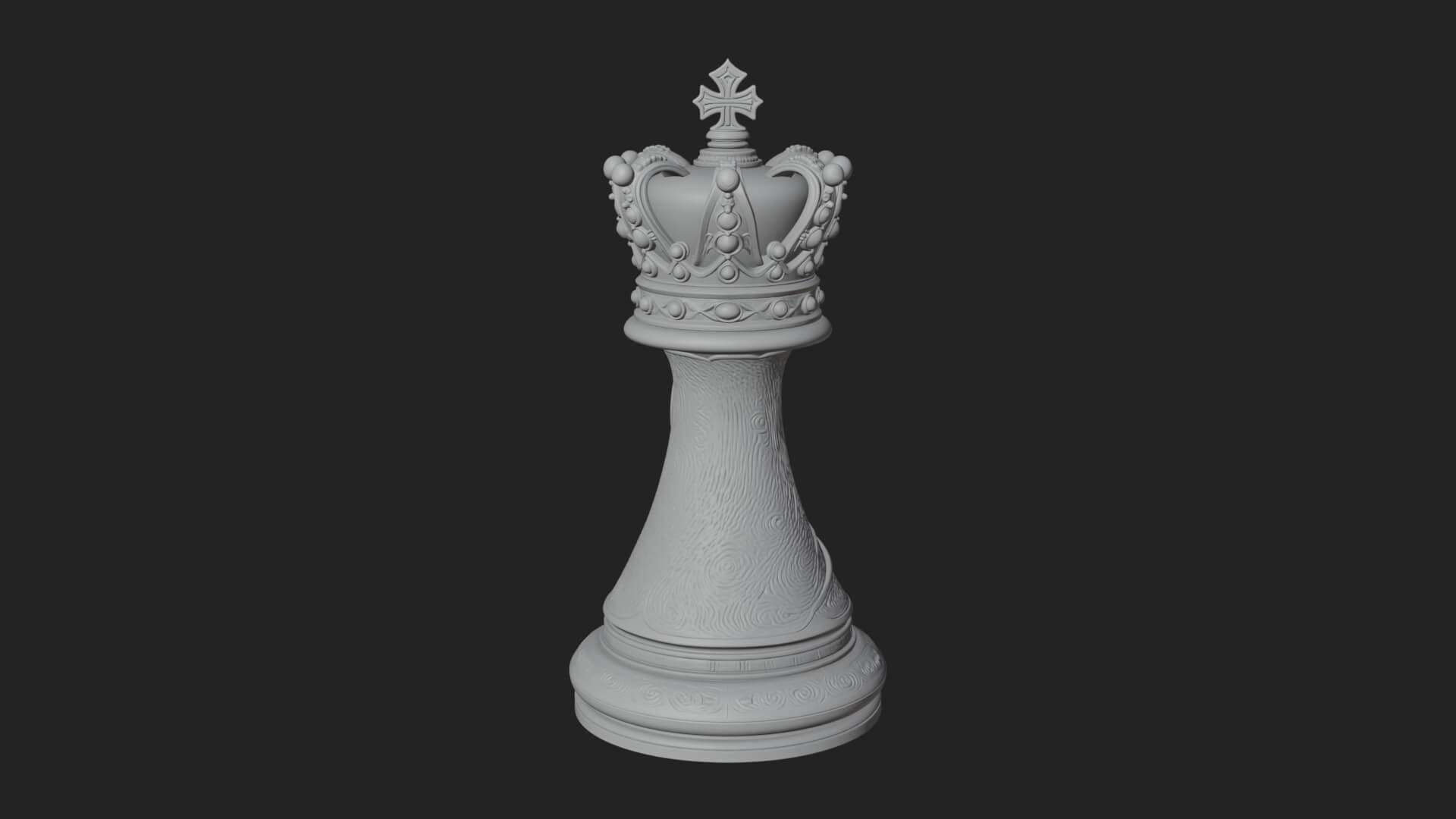 Ornate Chess Piece Statue Design 143 3D Print Model 3D Model