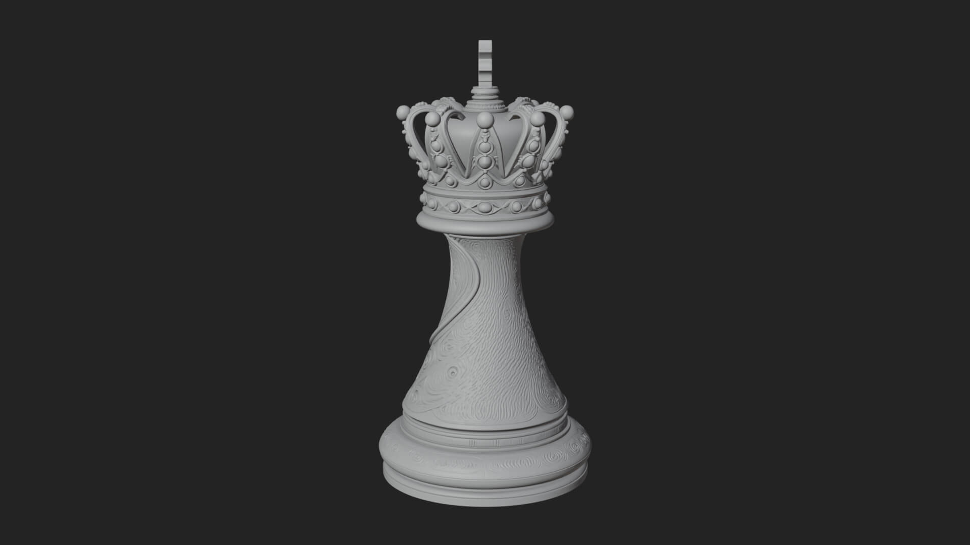 Ornate Chess Piece Statue Design 143 3D Print Model 3D Model