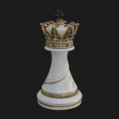 Ornate Chess Piece Statue Design 143 3D Print Model