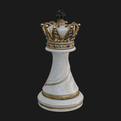Ornate Chess Piece Statue Design 143 3D Print Model
