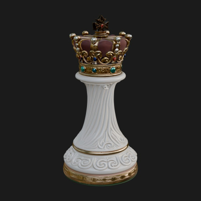Ornate Chess Piece Statue Design 147 3D Print Model