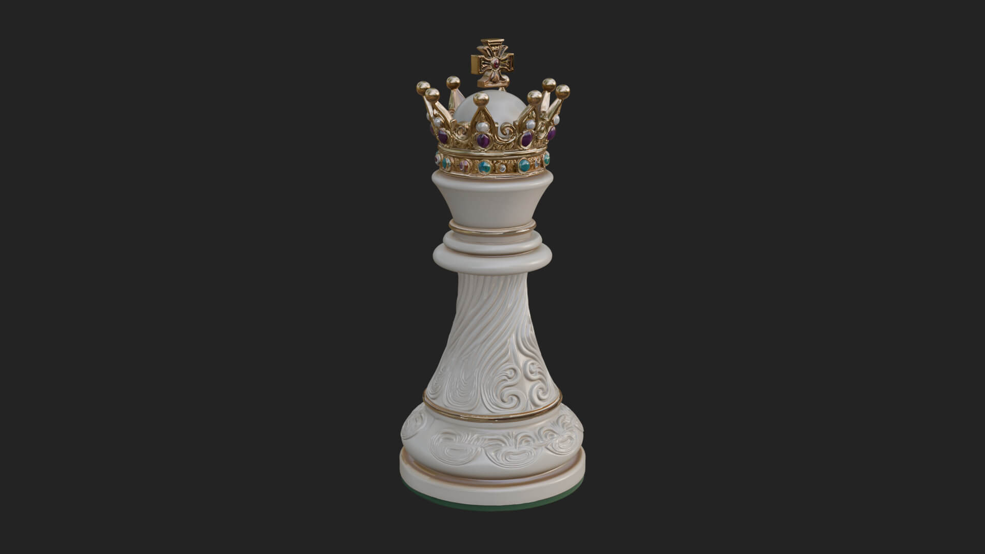 Ornate Chess Piece Statue Design 148 3D Print Model 3D Model