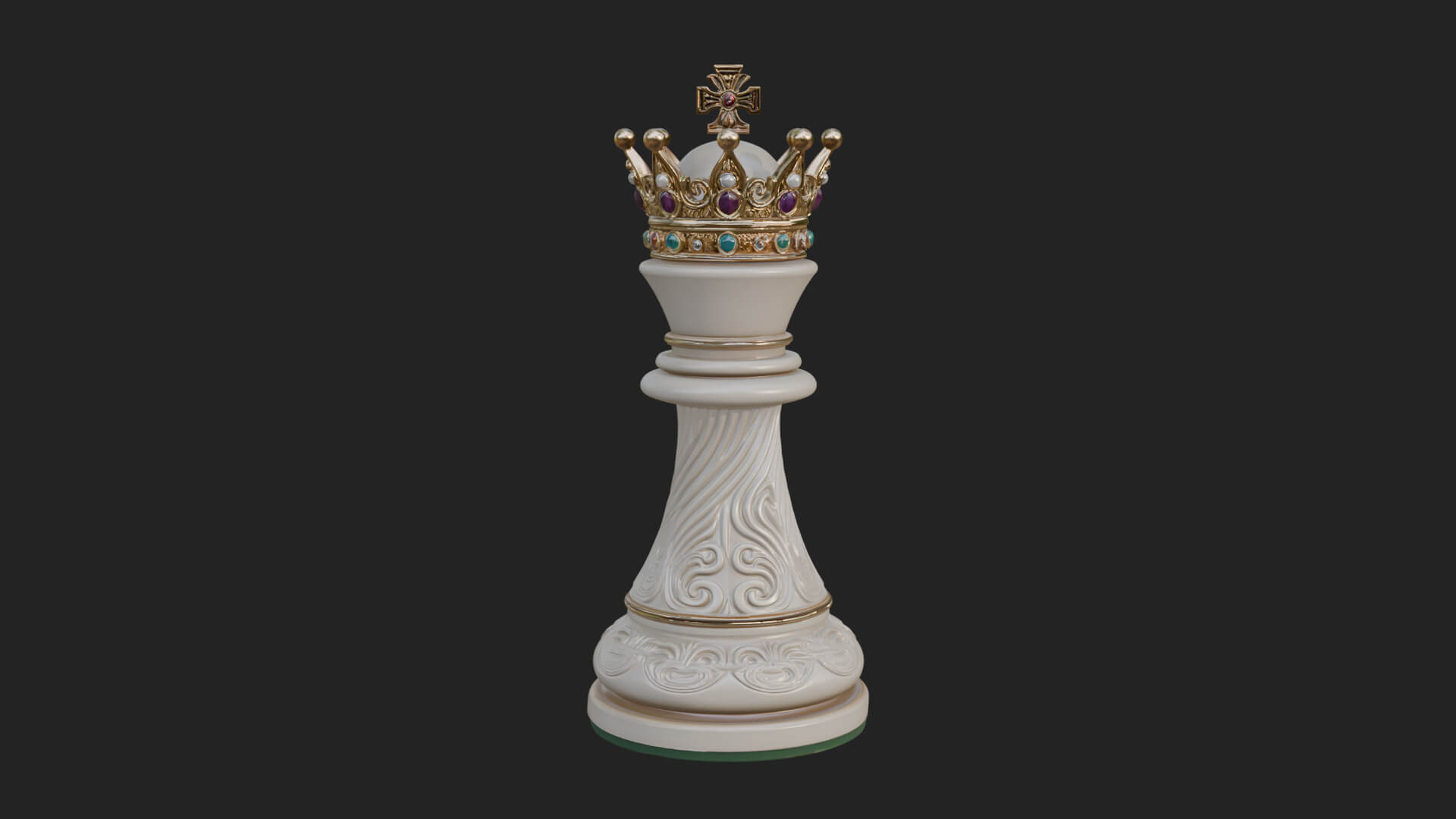 Ornate Chess Piece Statue Design 148 3D Print Model 3D Model