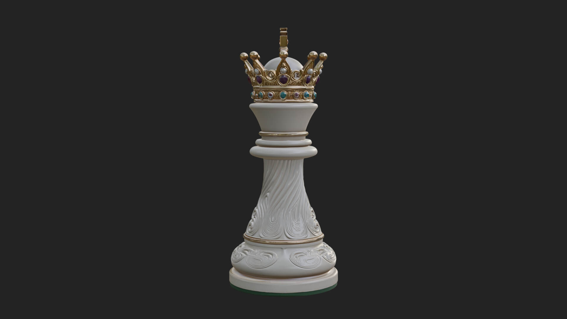 Ornate Chess Piece Statue Design 148 3D Print Model 3D Model
